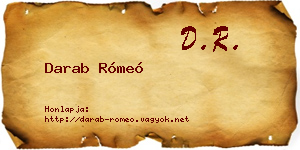 Darab Rómeó névjegykártya